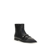 Black Calf Leather Bos Taurus Ankle Boots